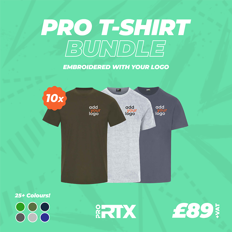 View our 10 Pro RTX T-Shirt Bundle - Embroidered, Price-&pound;89.00&nbsp;exc. VAT