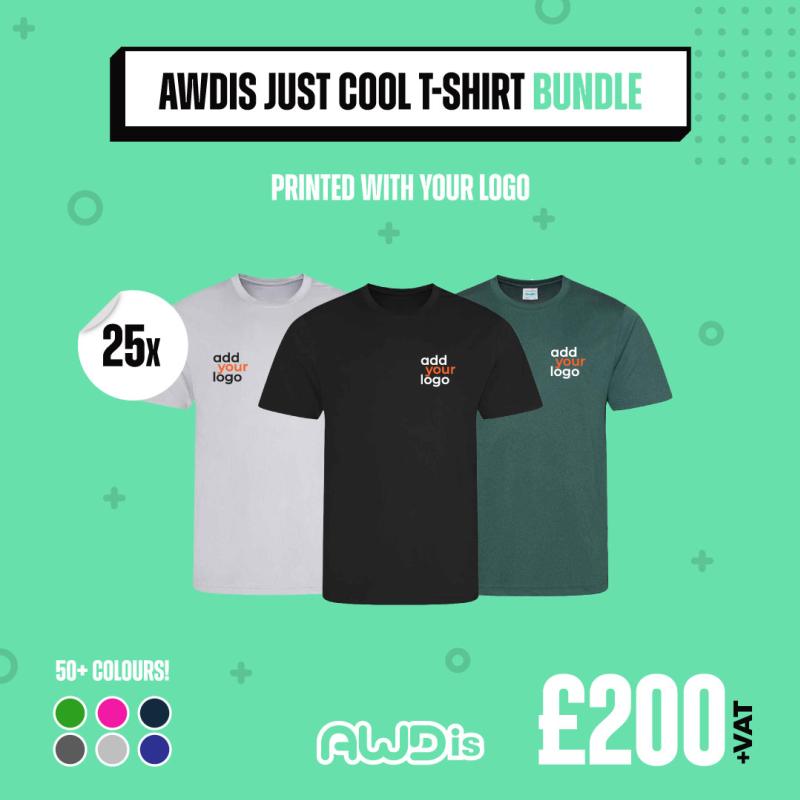 View our 25 AWDis Cool Tec T-Shirts, Price-£200.00 exc. VAT
