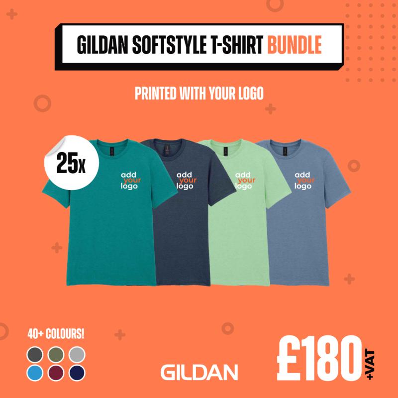 View our 25 Gildan Softstyle T-shirts, Price-£180.00 exc. VAT