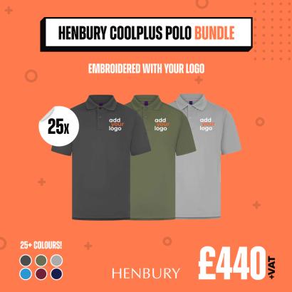 25 Henbury CoolPlus Polo Shirt Bundle