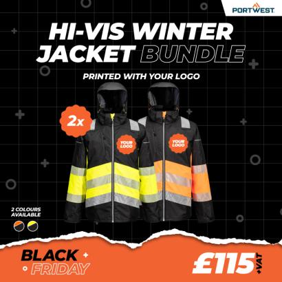 Portwest Hi-Vis Winter Jacket Bundle