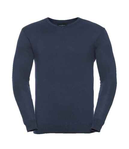 Russell Collection Cotton Acrylic V Neck Sweater
