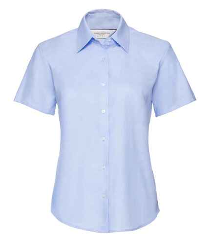 Russell Collection Ladies Short Sleeve Easy Care Oxford Shirt