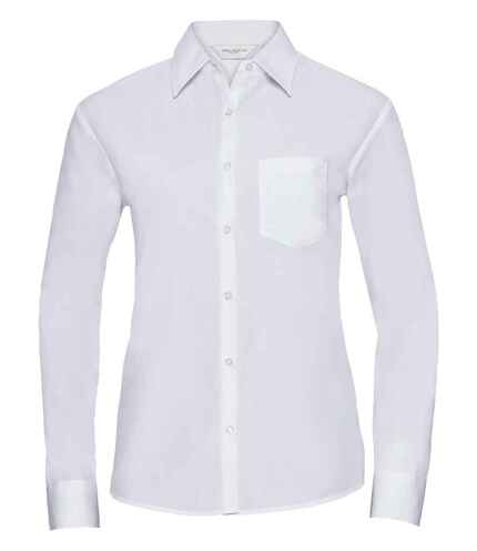 Russell Collection Ladies Long Sleeve Easy Care Poplin Shirt