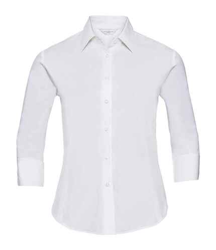 Russell Collection Ladies 3/4 Sleeve Easy Care Fitted Shirt