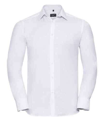 Russell Collection Long Sleeve Herringbone Shirt