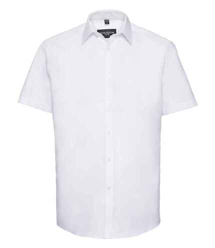 Russell Collection Short Sleeve Herringbone Shirt