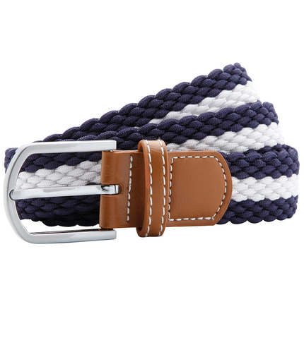 Two-colour Stripe Braid Stretch Belt