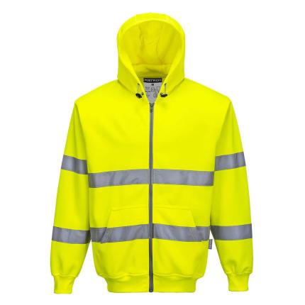 Hi-Vis Zipped Hoodie