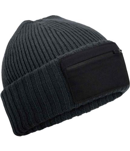 Beechfield Zip Patch Beanie