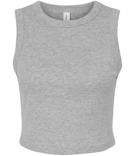 Bella Ladies Micro Rib Muscle Crop Tank Top