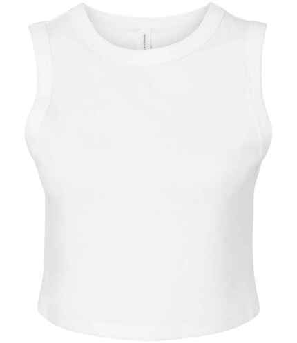 Bella Ladies Micro Rib Muscle Crop Tank Top
