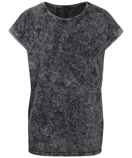 Women's Acid Washed Extended Shoulder Tee
