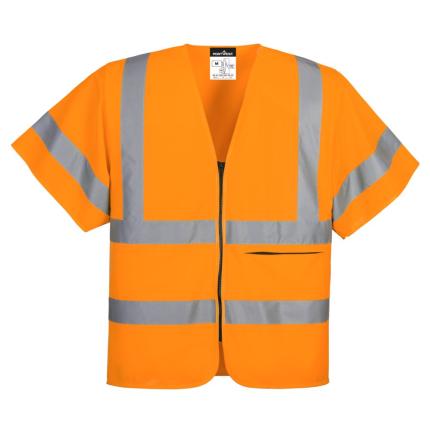 Hi-Vis Band and Brace Zip Vest S/S 
