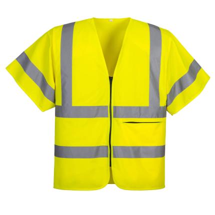 Hi-Vis Band and Brace Zip Vest S/S 