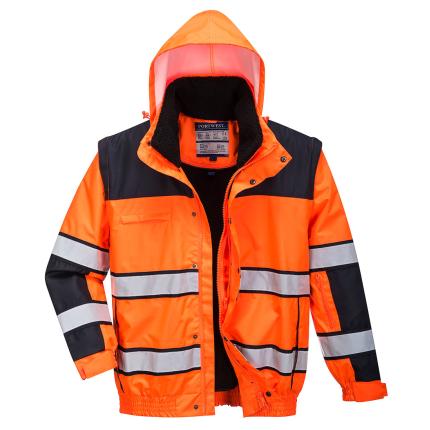 Hi-Vis 3-in-1 Contrast Winter Bomber Jacket 