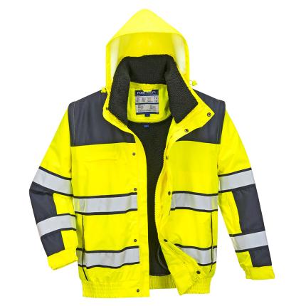 Hi-Vis 3-in-1 Contrast Winter Bomber Jacket 