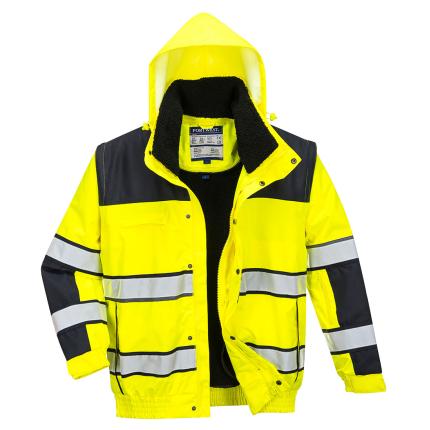 Hi-Vis 3-in-1 Contrast Winter Bomber Jacket 