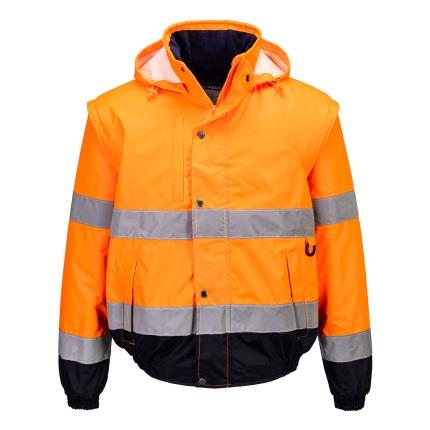 Hi-Vis 2-in-1 Contrast Bomber Jacket 