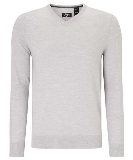Ribbed V-neck Merino Sweater