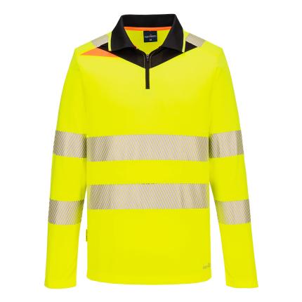 DX4 Hi-Vis Zip Polo Shirt L/S 