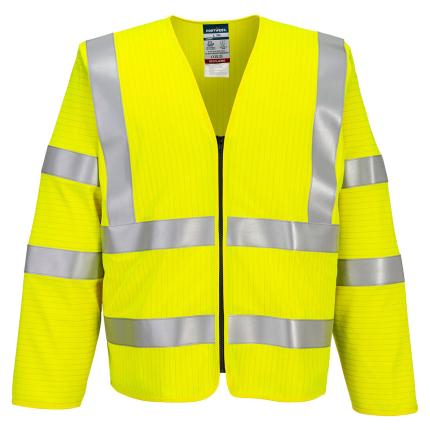 Bizflame Hi-Vis FR Long Sleeve Zip Vest