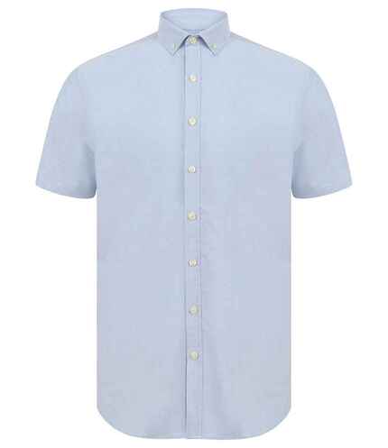 Henbury Modern Short Sleeve Slim Fit Oxford Shirt