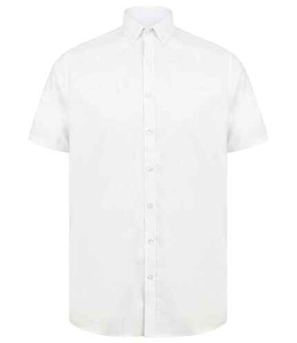 Henbury Modern Short Sleeve Slim Fit Oxford Shirt