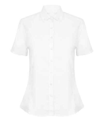 Henbury Ladies Modern Short Sleeve Regular Fit Oxford Shirt