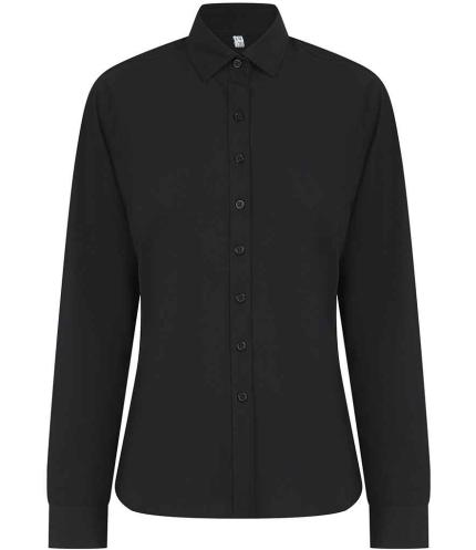 Henbury Ladies Long Sleeved Cotton Feel Coolplus® Shirt