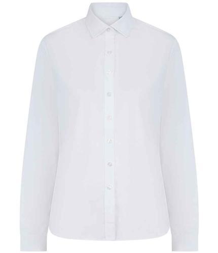 Henbury Ladies Long Sleeved Cotton Feel Coolplus® Shirt