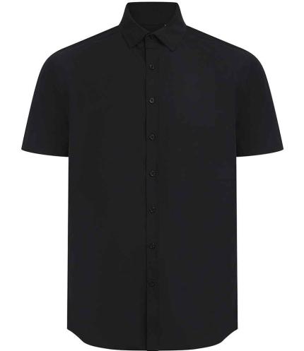 Henbury Short Sleeved Cotton Feel Coolplus® Shirt
