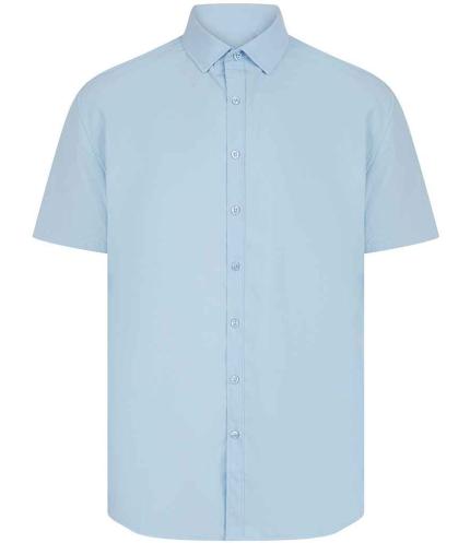 Henbury Short Sleeved Cotton Feel Coolplus® Shirt