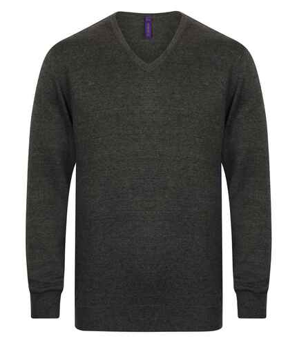 Henbury Lightweight Cotton Acrylic V Neck Sweater