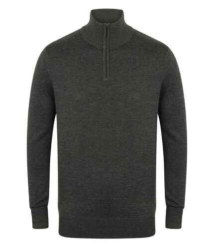 Henbury Zip Neck Sweater
