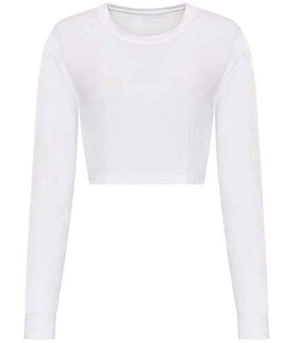 Ladies Long Sleeve Cropped T-Shirt