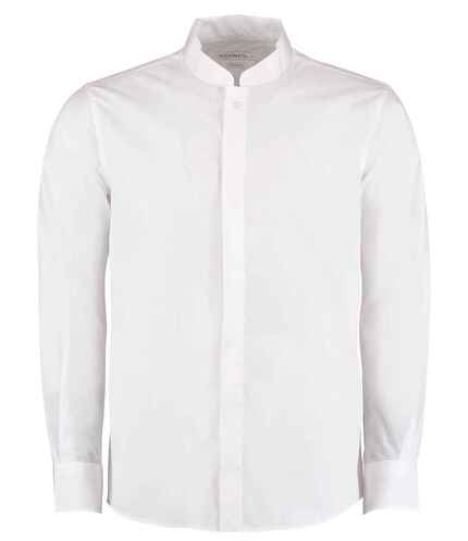 Kustom Kit Long Sleeve Tailored Mandarin Collar Shirt