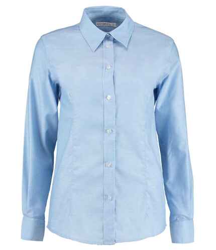 Kustom Kit Ladies Long Sleeve Tailored Workwear Oxford Shirt