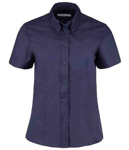 Kustom Kit Ladies Premium Short Sleeve Tailored Oxford Shirt