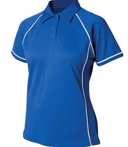 Finden + Hales Ladies Performance Piped Polo Shirt