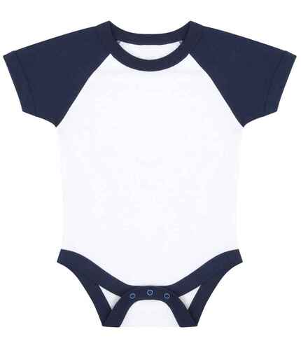 Larkwood Essential Short Sleeve Baby Baseball Bodysuit