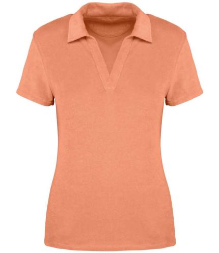 Native Spirit Ladies Terry Towel Polo Shirt