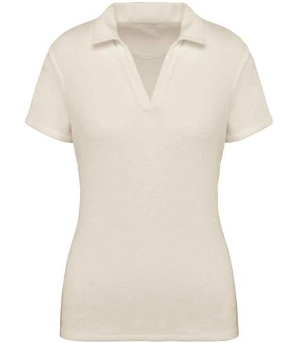 Native Spirit Ladies Terry Towel Polo Shirt