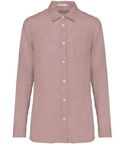 Native Spirit Ladies Long Sleeve Linen Shirt