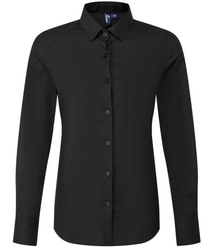 Premier Ladies Recyclight® Long Sleeve Poplin Shirt