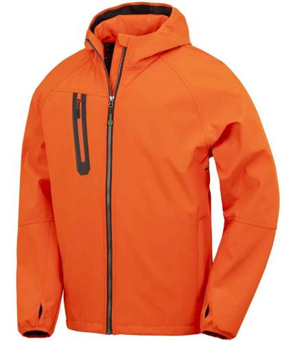 Result Recycled Three Layer Printable Hooded Soft Shell Jacket