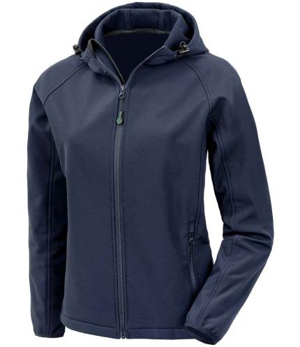 Result Genuine Recycled Ladies Three Layer Printable Hooded Soft Shell Jacket
