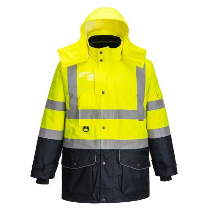 Hi-Vis Breathable 7-in-1 Contrast Traffic Jacket 