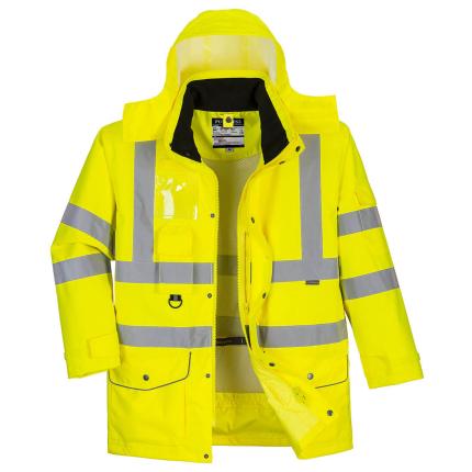 Hi-Vis Breathable 7-in-1 Traffic Jacket 