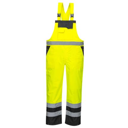 Hi-Vis Breathable Contrast Rain Bib and Brace